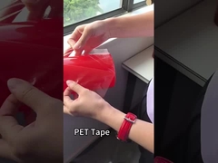 Tela adesiva de película vermelha PET de duas faces, resistência à tração