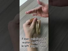Fita de papel kraft de fibra de vidro ativada por água para embalagens pesadas