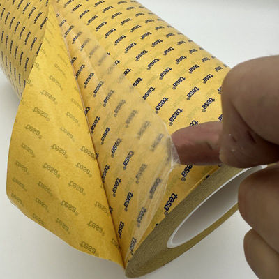 comprar TESA 68594 Caixa adesiva PET transparente de alta viscosidade, resistente à umidade, de dois lados, para corte a pressão Fabricação em linha