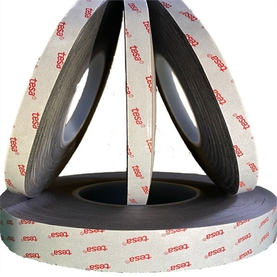 comprar TESA 68737 Caixa adesiva de dois lados de alta temperatura, de película fina PET preta, anti-reboque fabricação em linha