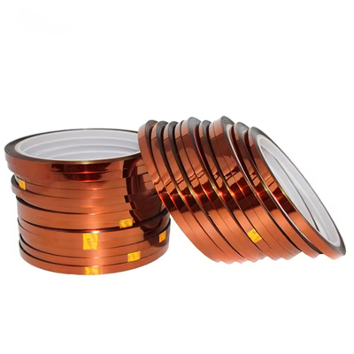 19N/25mm Resistência à tração fita poliamida Kapton 0,05mm Silicone Adesivo Ambar