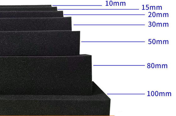 C4305 Inflamabilidade Folhas de esponja de espuma de borracha de neoprene Material 1 mm ~ 30 mm Espesor Cor preta