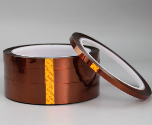 Faixa de poliamida PI Kapton resistente ao calor a 260°C, espessura de 50μm com adesivo de silicone