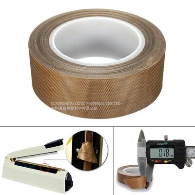 fita de alta temperatura do filme de 0.13mm PTFE, fita autoadesiva do silicone