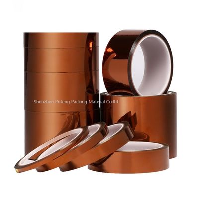 Banda de poliamida de Kapton com resistência à temperatura de 260°C Adesivo de silicone e espessura personalizável